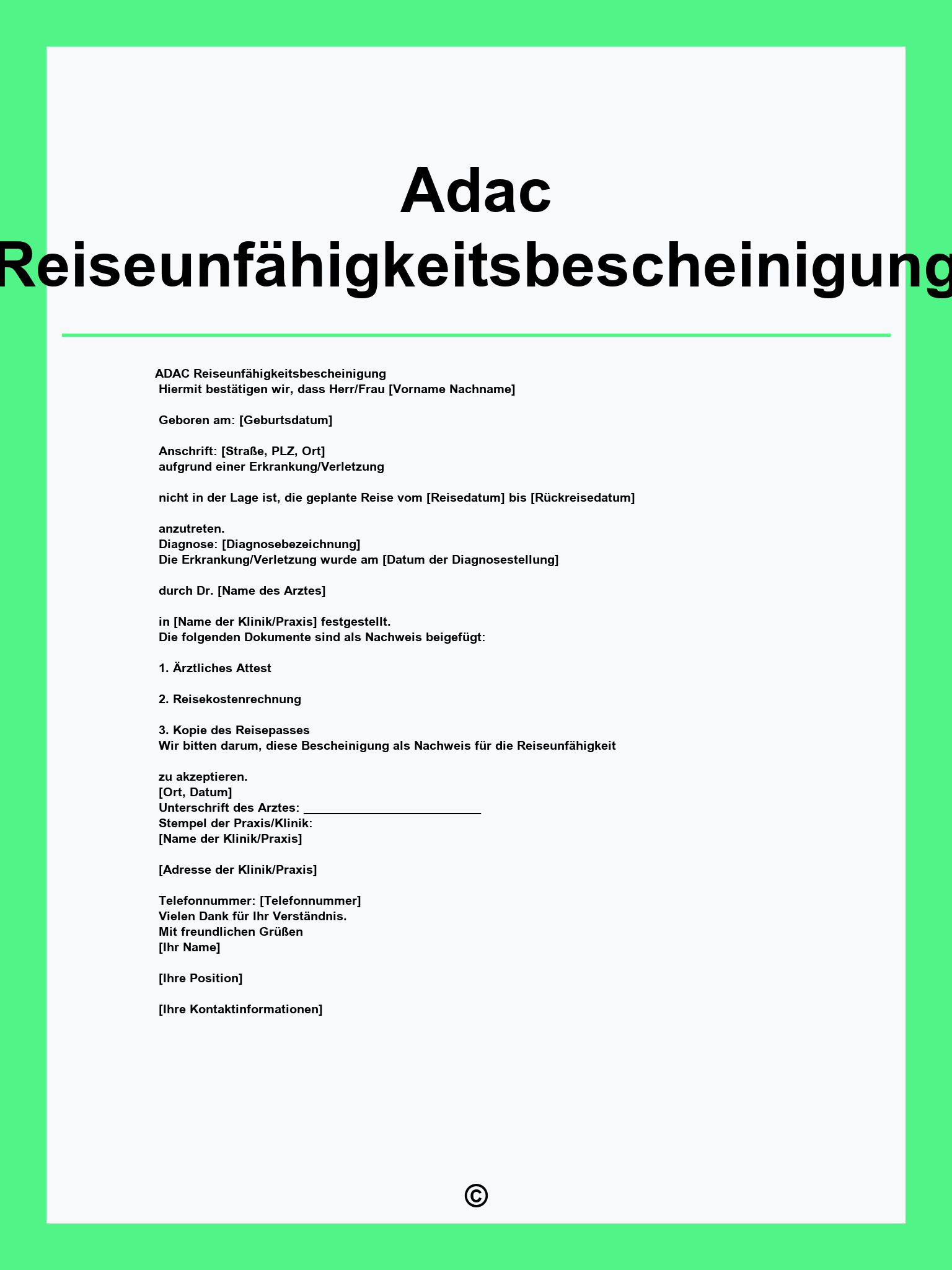 Adac Reiseunfähigkeitsbescheinigung